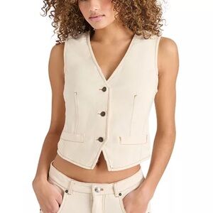 Steve Madden Selene Vest, Size small, Oatmeal